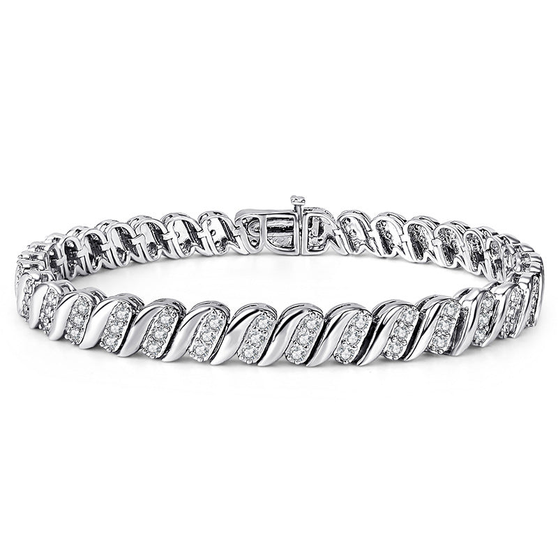 Zircon Cuban Chain Bracelet — Velourè