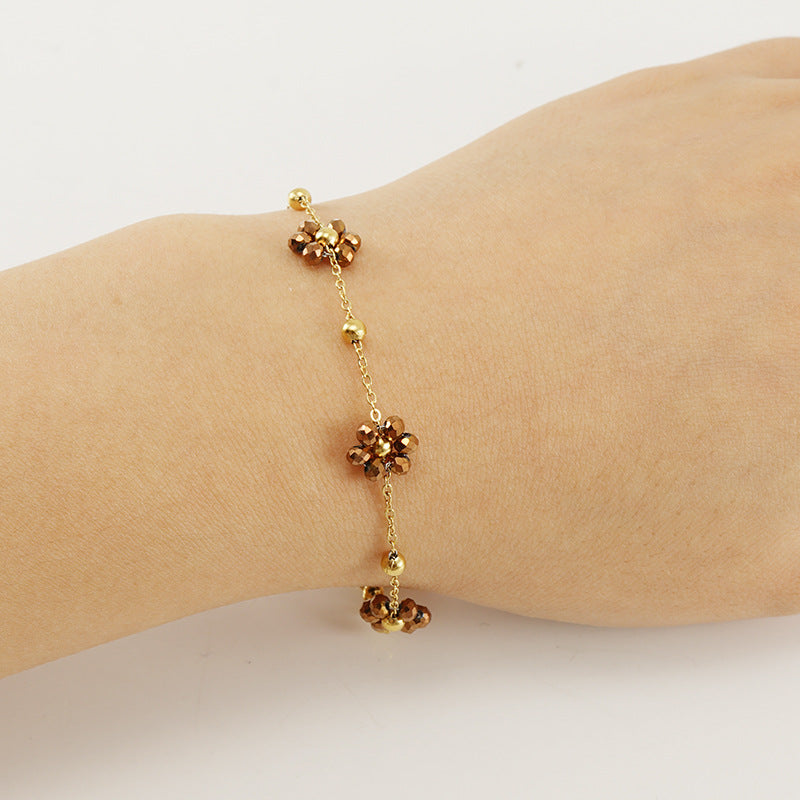 Floral Steel Bracelet — Velourè