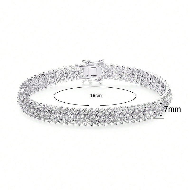 Fishbone Zircon Bracelet — Velourè