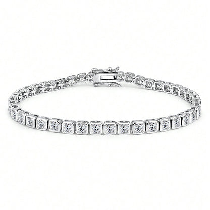 Square Zircon Ice Bracelet — Velourè