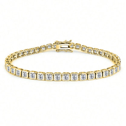 Square Zircon Ice Bracelet — Velourè