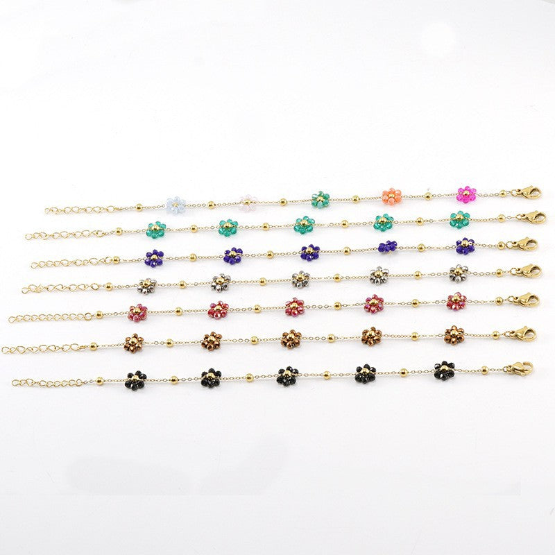 Floral Steel Bracelet — Velourè