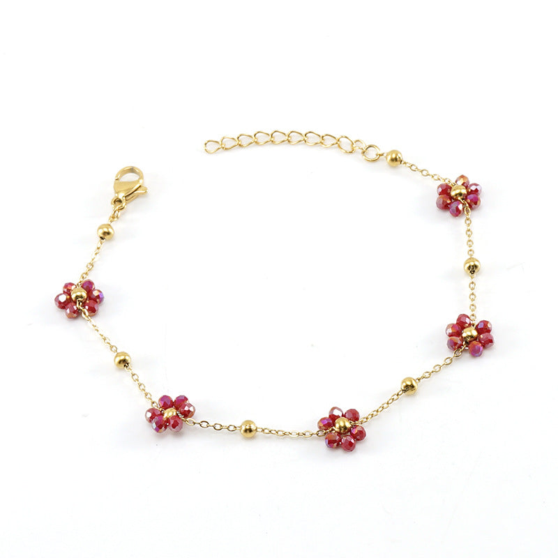 Floral Steel Bracelet — Velourè