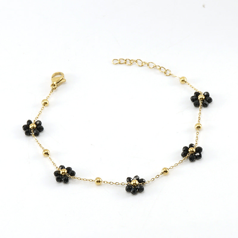 Floral Steel Bracelet — Velourè