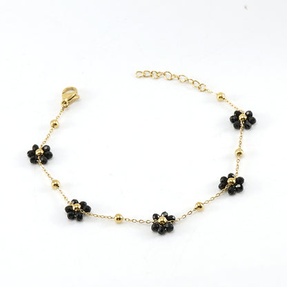 Floral Steel Bracelet — Velourè