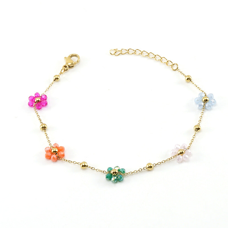 Floral Steel Bracelet — Velourè