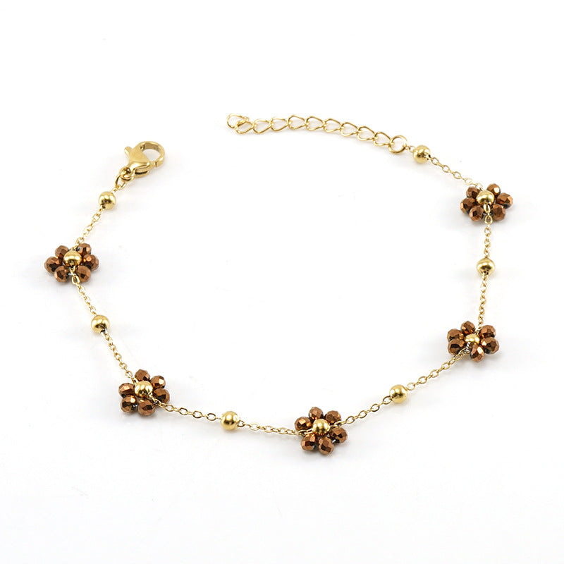 Floral Steel Bracelet — Velourè
