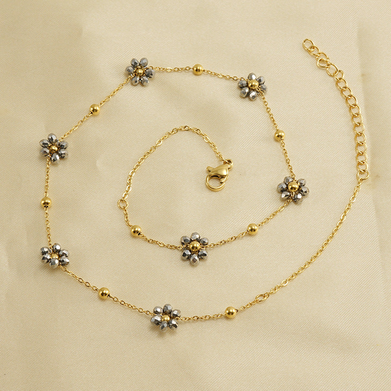 Floral Steel Bracelet — Velourè