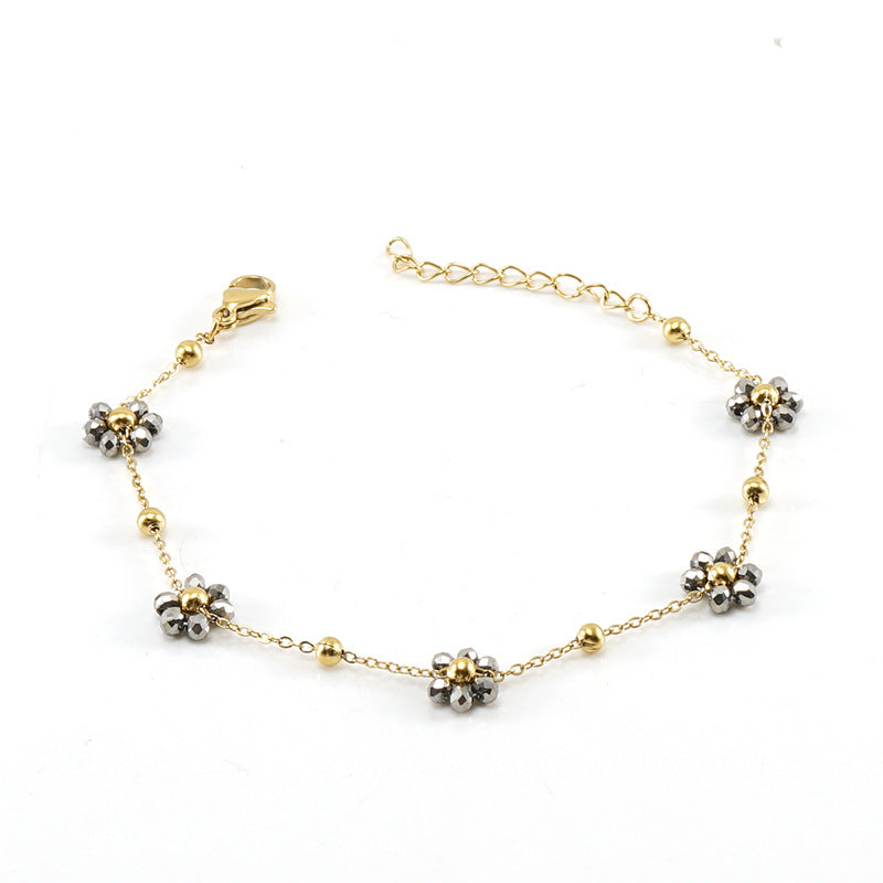 Floral Steel Bracelet — Velourè