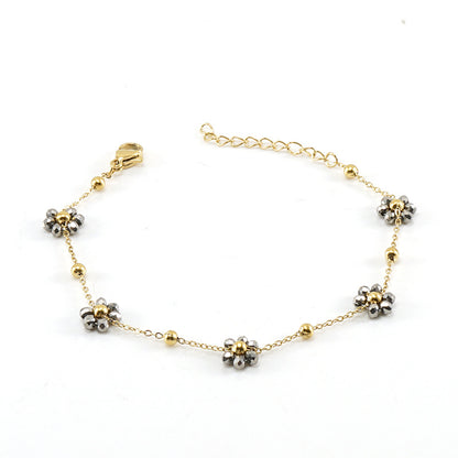 Floral Steel Bracelet — Velourè