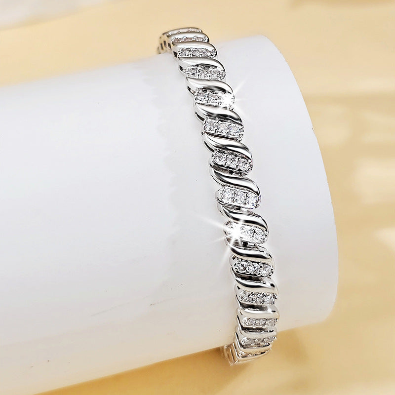 Zircon Cuban Chain Bracelet — Velourè