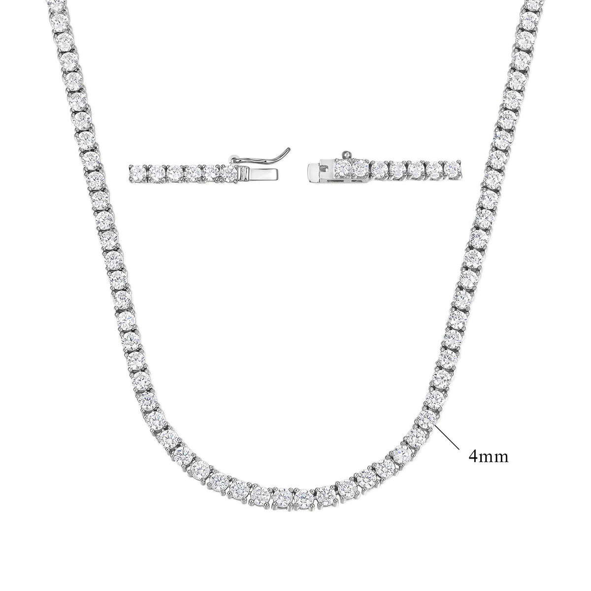 18K Gold Zirconia Tennis Necklace — Velourè