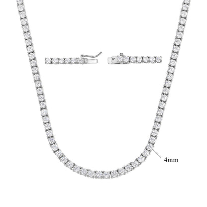 18K Gold Zirconia Tennis Necklace — Velourè