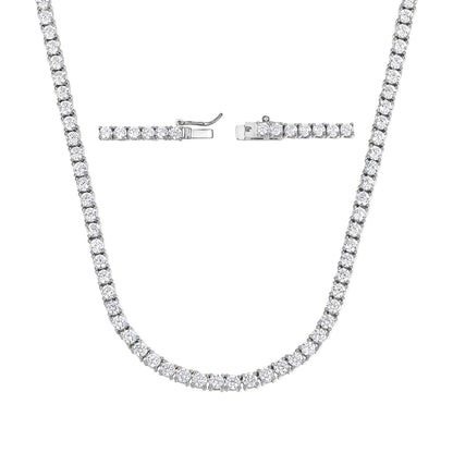 18K Gold Zirconia Tennis Necklace — Velourè