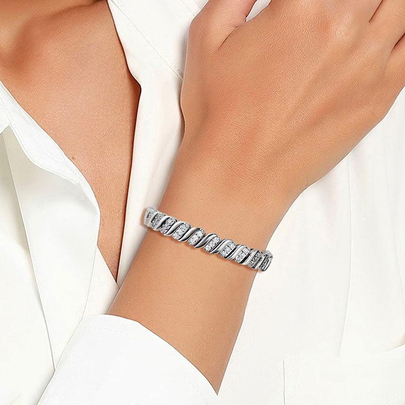 Zircon Cuban Chain Bracelet — Velourè