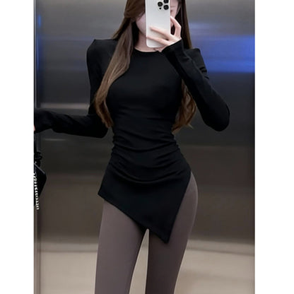 Y2K Shoulder Pad Slim Fit Top