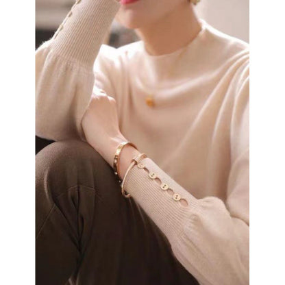 Mock Neck Luxe Knit Top