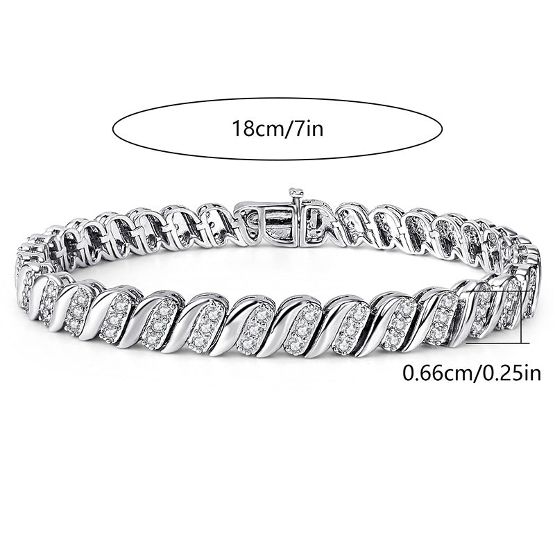 Zircon Cuban Chain Bracelet — Velourè