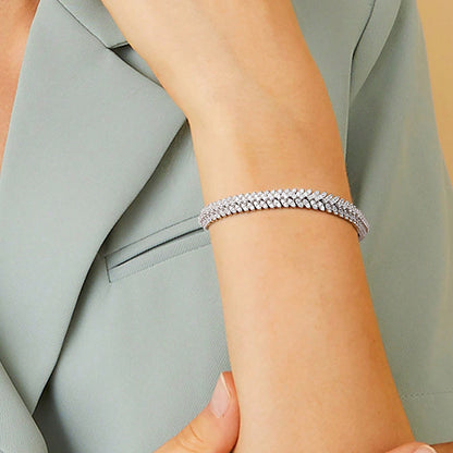 Fishbone Zircon Bracelet — Velourè