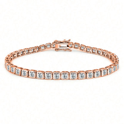 Square Zircon Ice Bracelet — Velourè