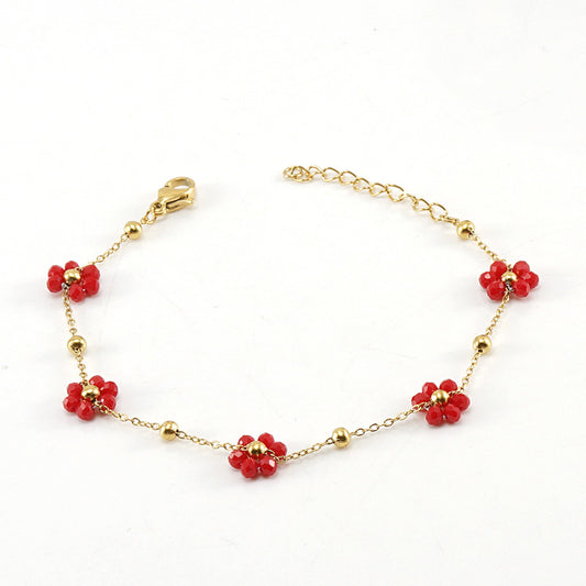 Floral Steel Bracelet — Velourè